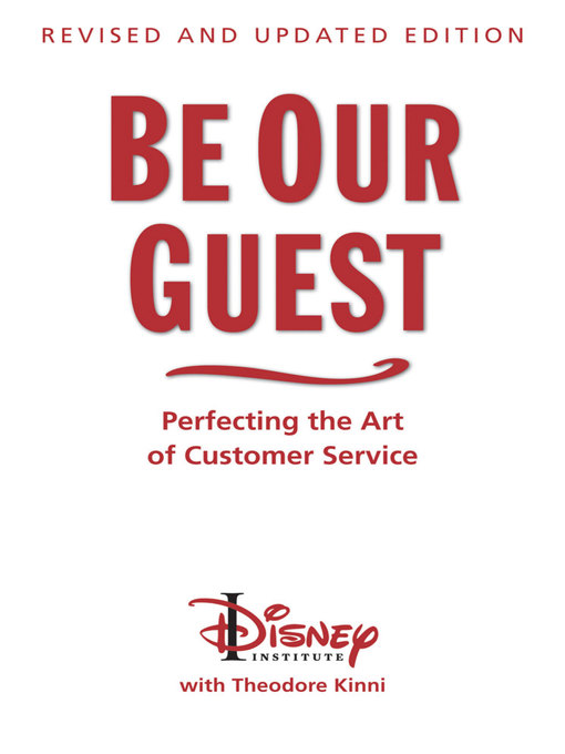 Title details for Be Our Guest by The Disney Institute - Wait list